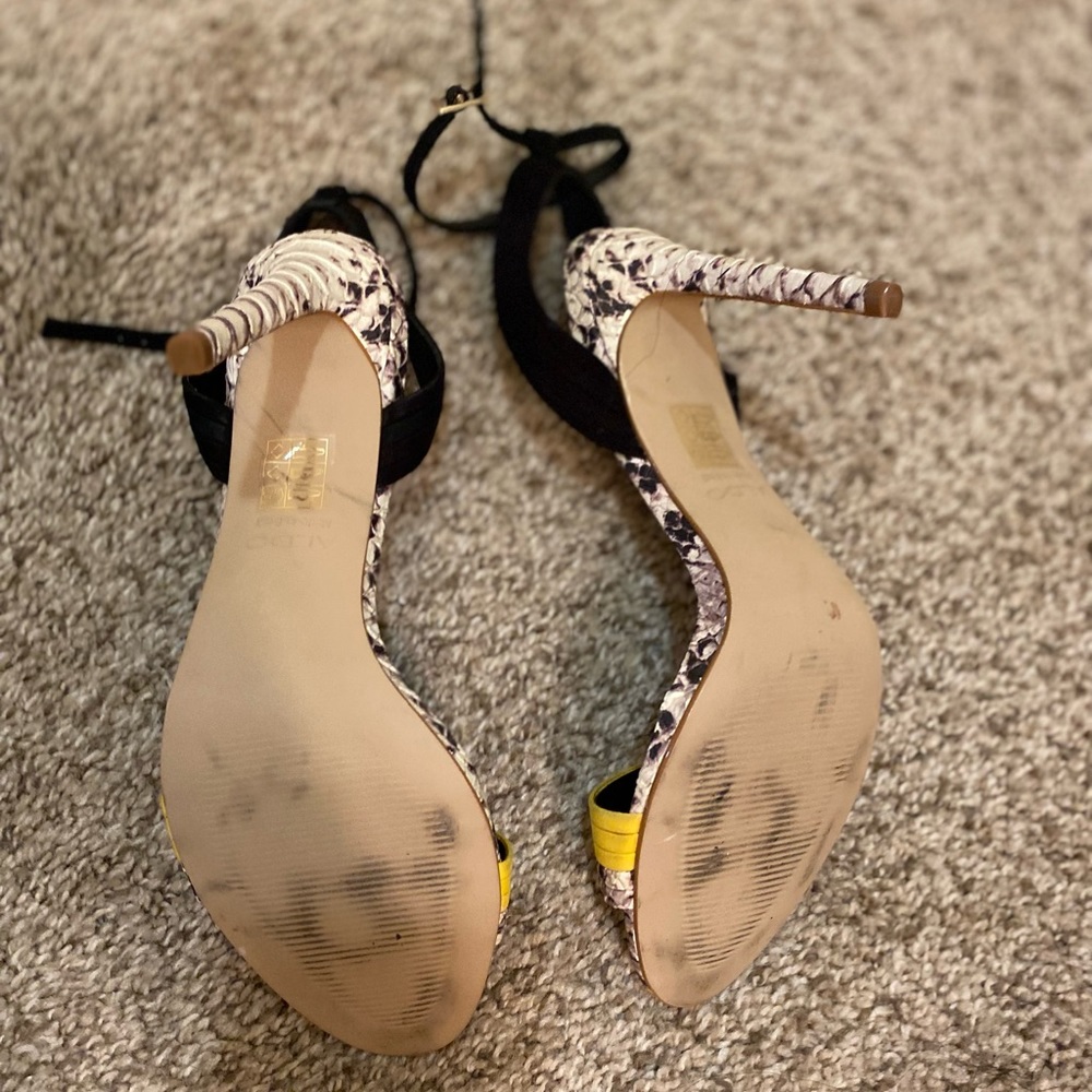 ALdo Multi Snakeskin ankle strap sandals